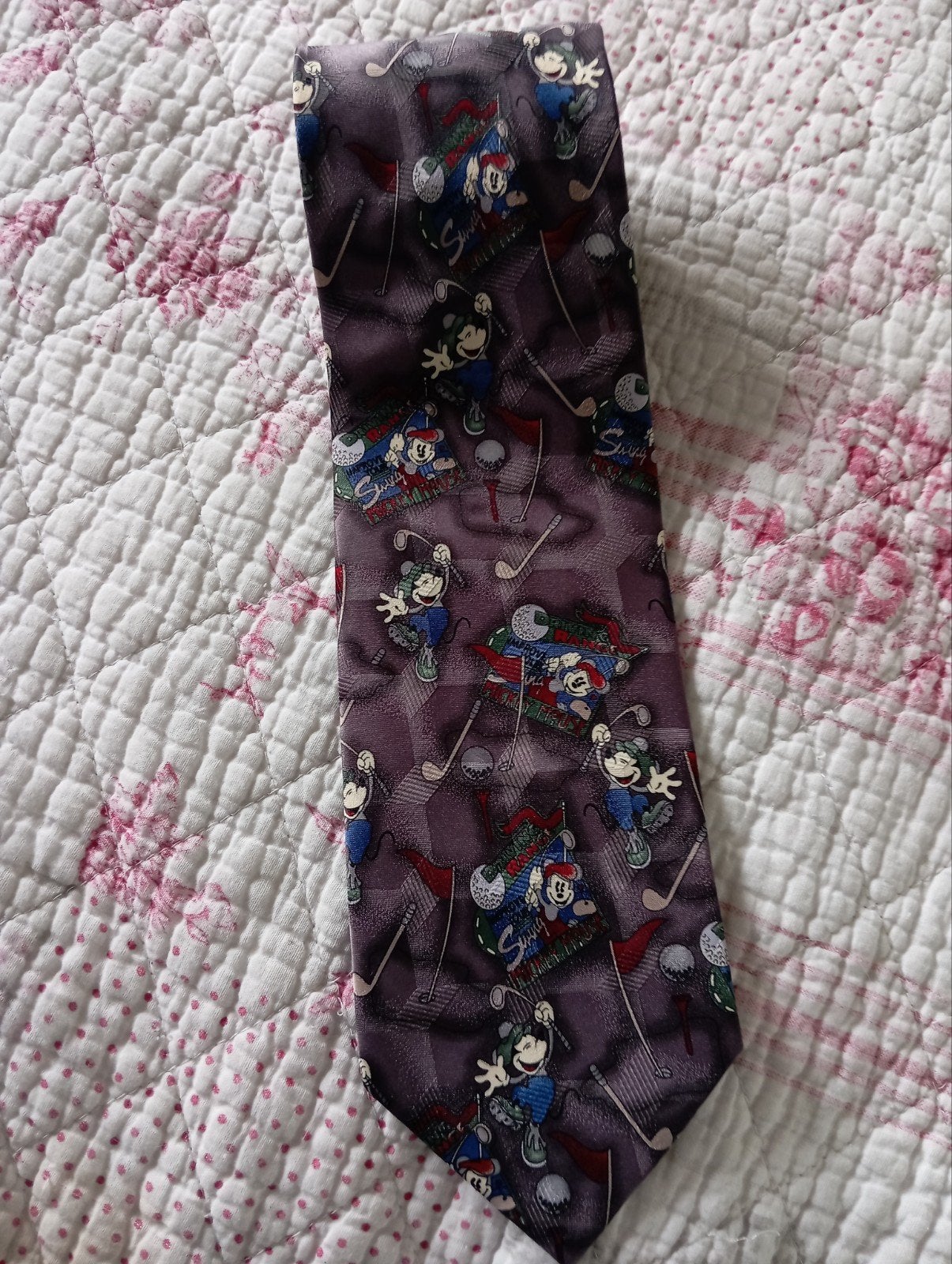 Disney Mickey Mouse Golf Stropdas - Blooming, Ophalen of Verzenden, Zo goed als nieuw, Blooming by Disney, Met patroon