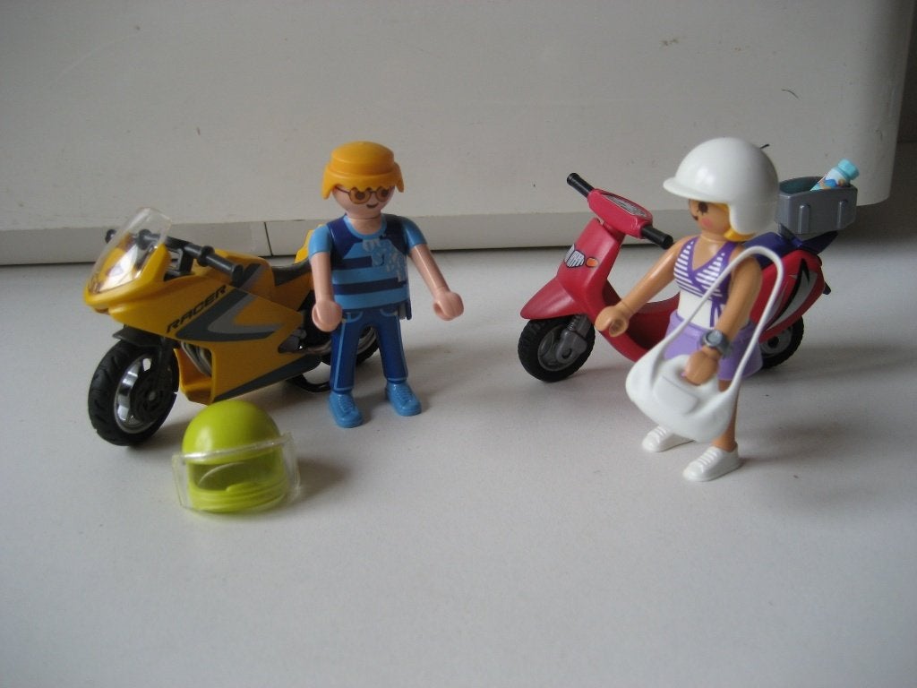 playmobil stel op motor heeft afspraakje, Ophalen of Verzenden, Zo goed als nieuw