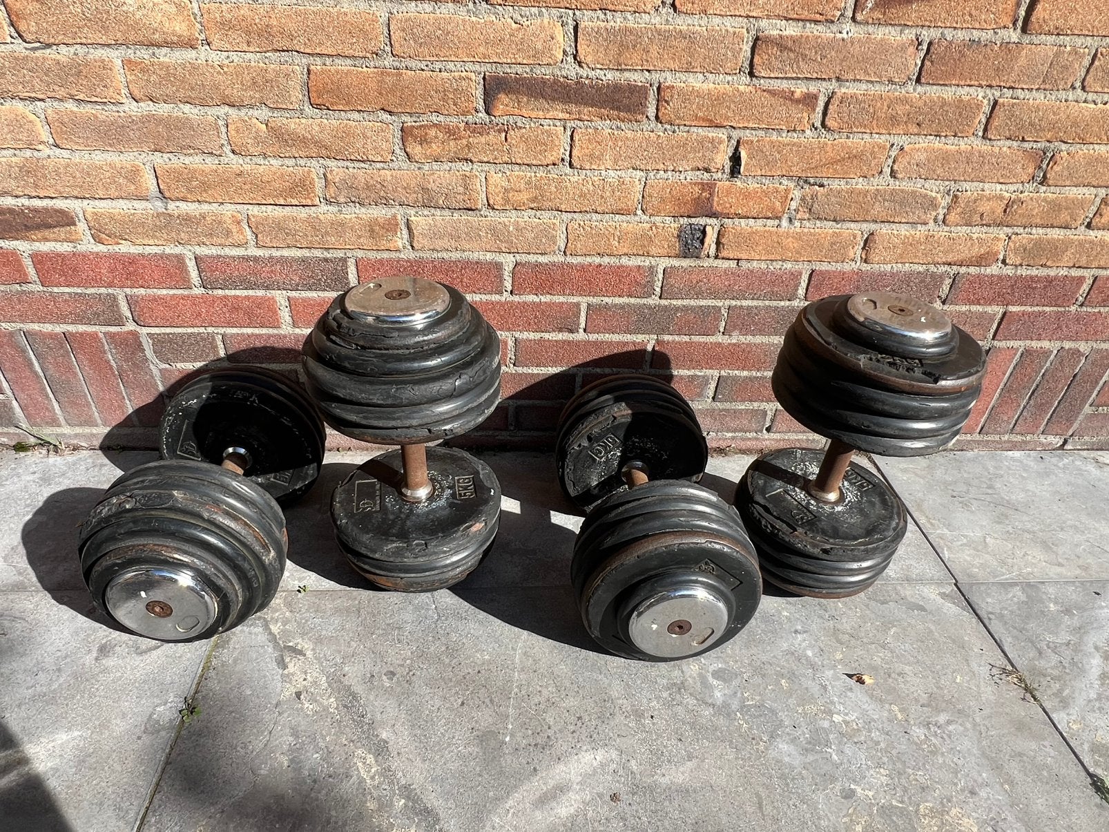 2 sets dumbells 41-43 kg, Ophalen, Gebruikt, Dumbbell