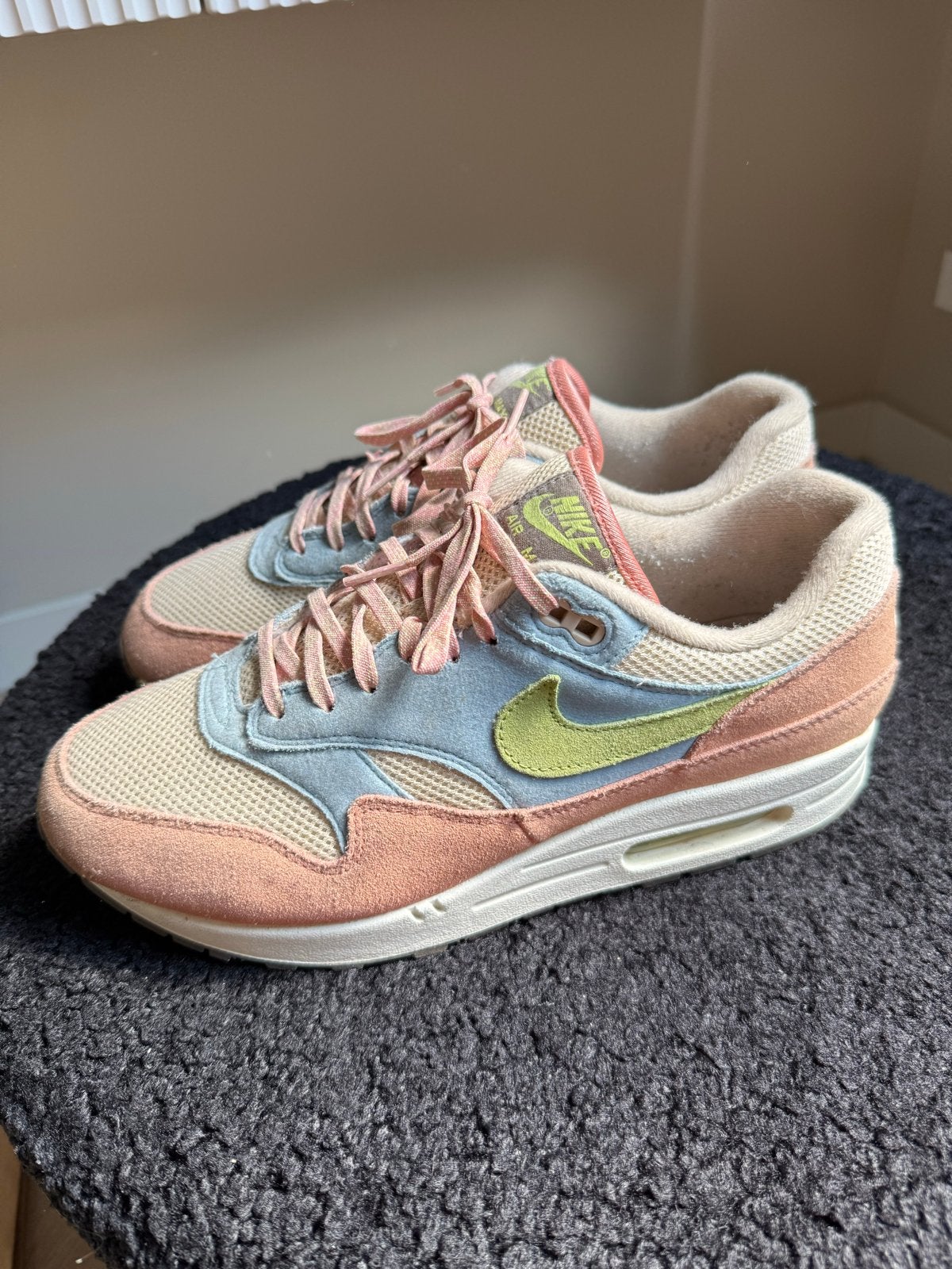 Nike Air Max 1 - Light Madder Root - Maat 42,5, Ophalen, Gedragen, Roze, Sneakers of Gympen