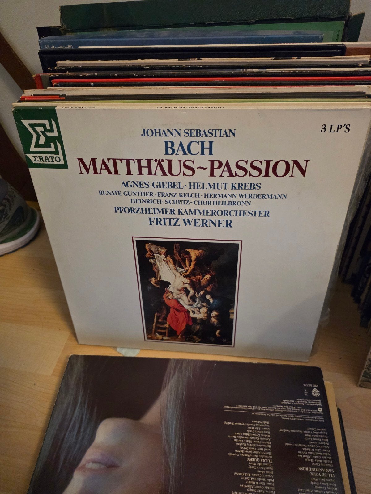 Bach - Matthäus-Passion (3 LP's) - Erato, Gebruikt, Ophalen of Verzenden, Oratorium, Barok