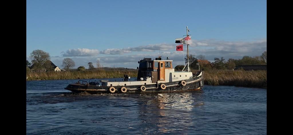 Sleepboot, duwsleepboot, woonschip, sleper, opduwer, duwboot, Watersport en Boten, Ophalen