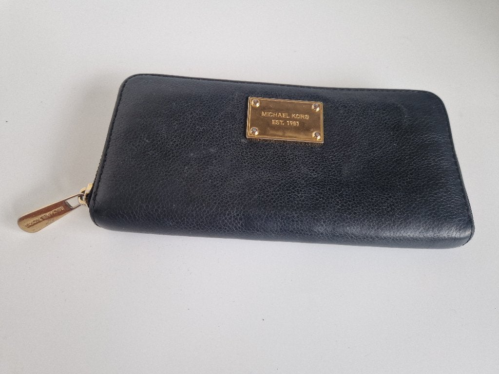 Michael Kors leren portemonnee | Zwart |, Sieraden, Tassen en Uiterlijk, Overige merken, Nijmegen, Zwart, Verhip-vintage.nl