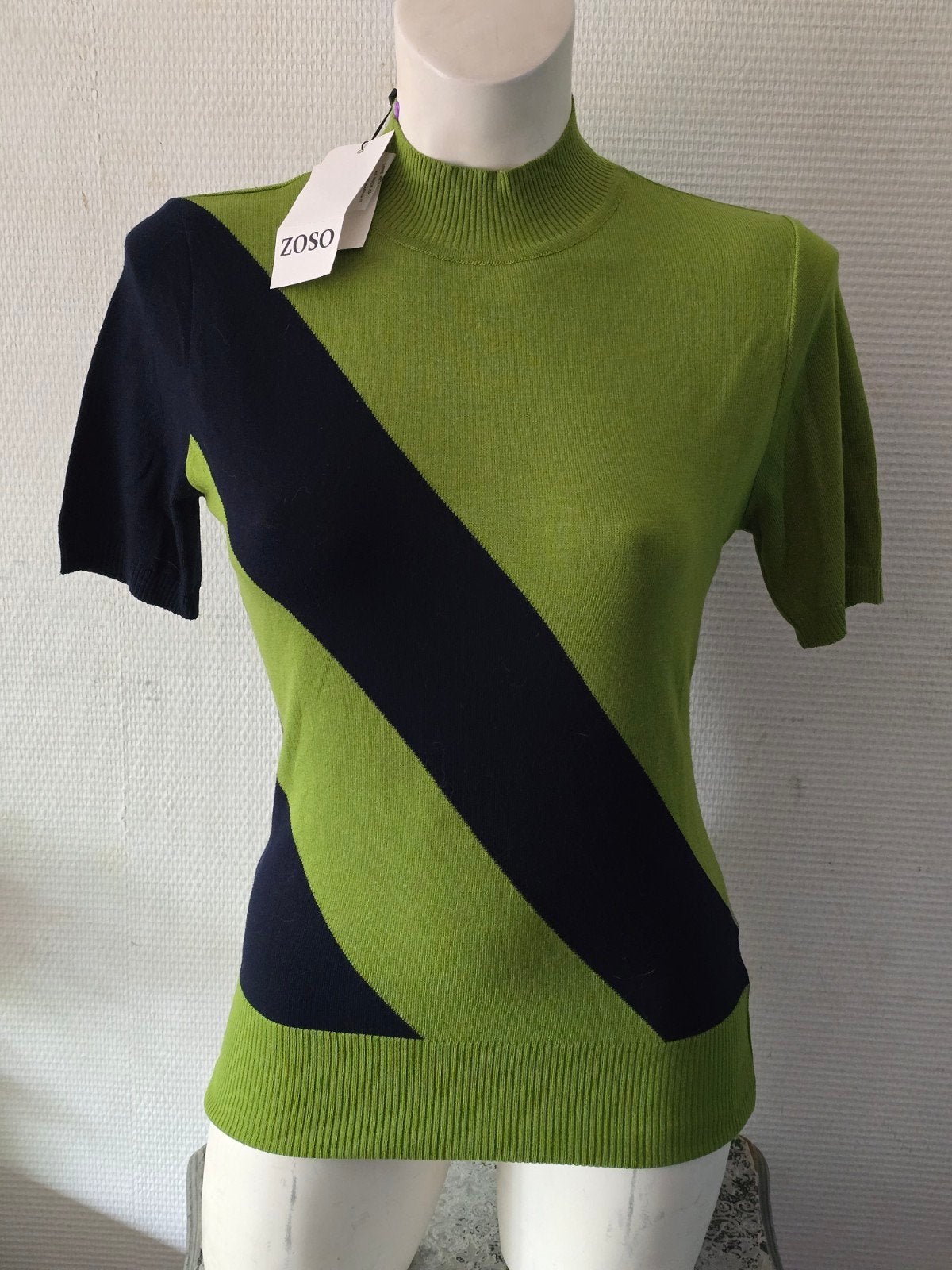 ZOSO dames T-shirt Groen/Zwart Maat S " Nieuw ", ZOSO, Nieuw, Ophalen of Verzenden, Korte mouw