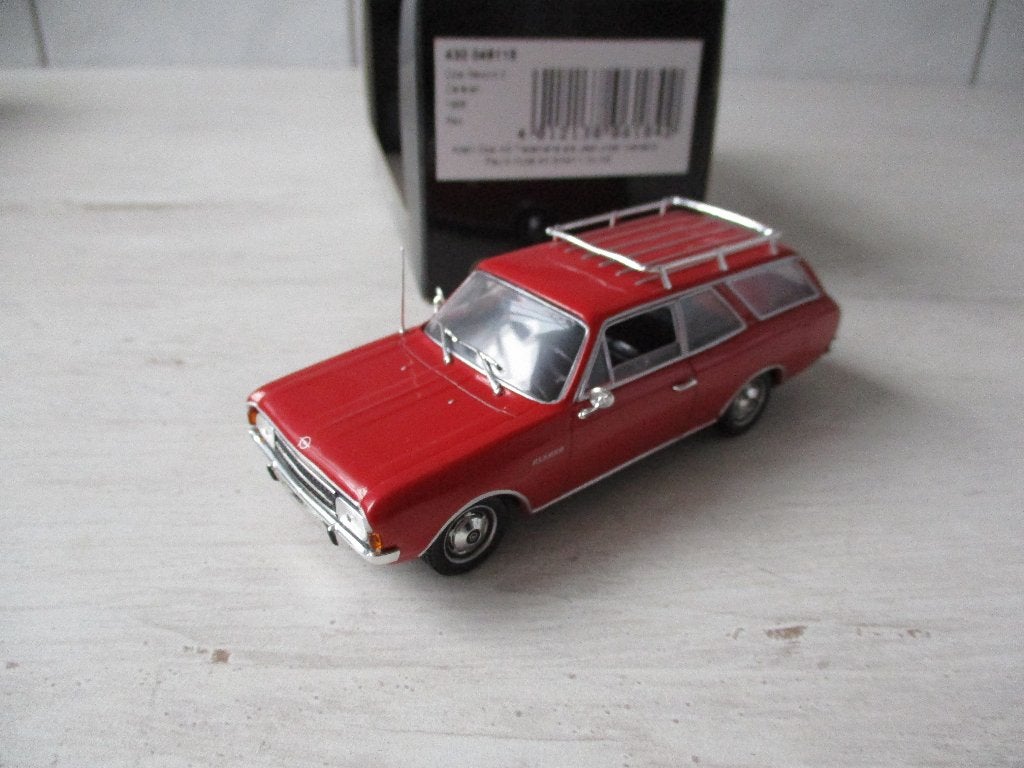 Minichamps Opel Rekord C Caravan 1966 Kardinalrot, Ophalen of Verzenden, Nieuw, Auto, MiniChamps