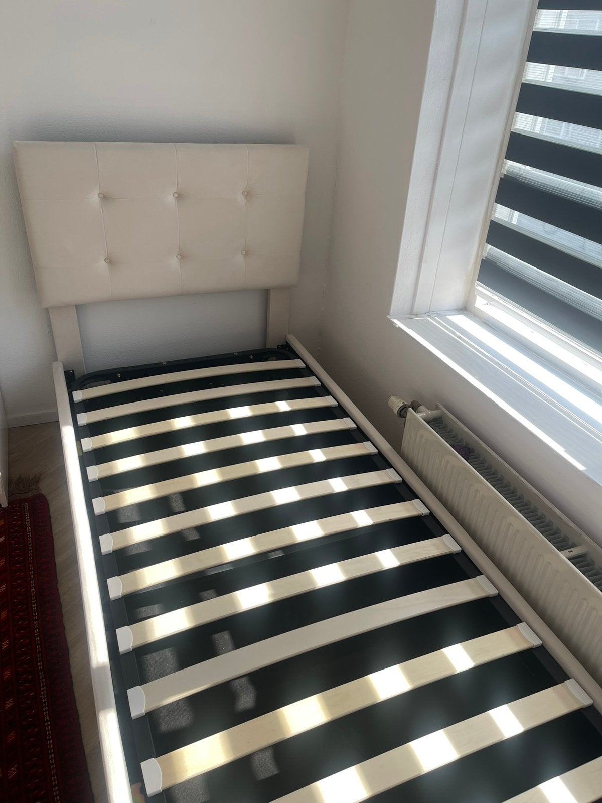 Fluweel 90x200cm bed met hoofdbord en opbergruimte, Ophalen, Verstelbaar, 90 cm, Eenpersoons