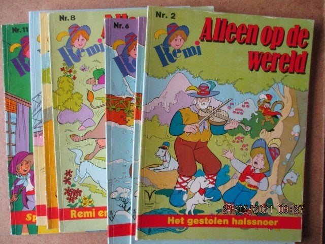 adv2455 remi , alleen op de wereld, Boeken, Meerdere stripboeken, Ophalen, Gelezen