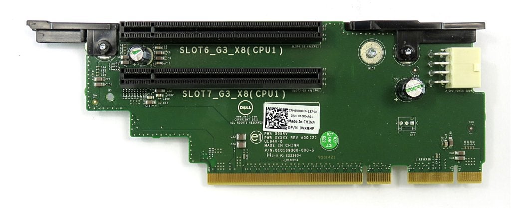 Dell R720 R720xd PCIe Riser Board #3 VKRHF, Dell B.V., Info@dell.com, Transformatorweg 38-72, 1014 AK Amsterdam