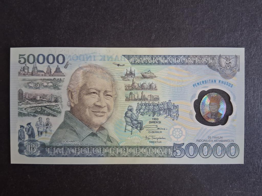 50.000 rupiah Indonesië unc 1993, Ophalen of Verzenden, Zuidoost-Azië, Los biljet