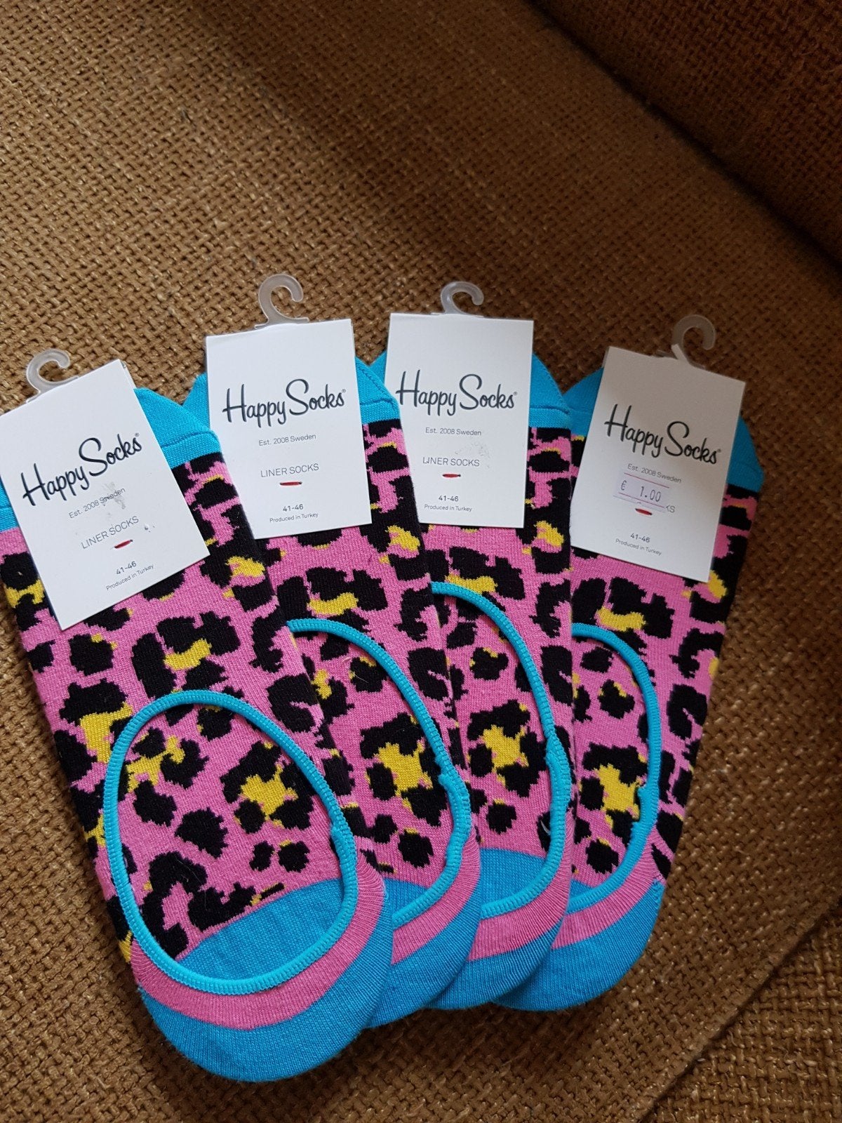 4 paar sokken. happy socks maat 41-46, Sokken en Kniesokken, Overige kleuren, Nieuw, Overige maten