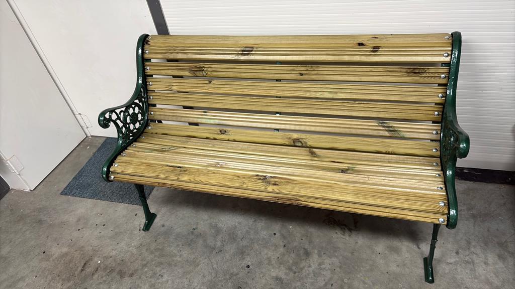 Gietijzeren tuinbank, Tuin en Terras, Tuinbanken, Ophalen, Zo goed als nieuw, Metaal