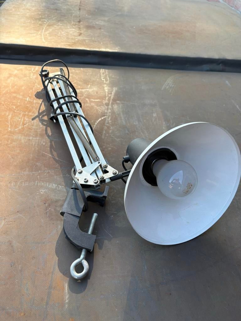 Vintage bureaulamp met klem - verstelbaar, Ophalen, Gebruikt