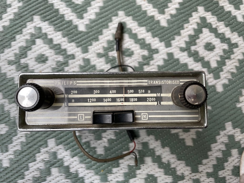 Vintage Retro Philips LW/MW Transistor Autoradio, Ophalen of Verzenden, Gebruikt