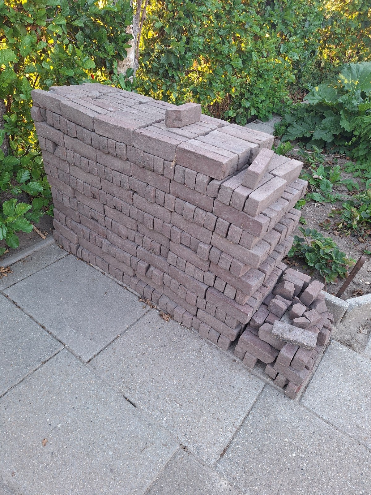 gebakken klinkers waal formaat, Tuin en Terras, Ophalen, Klinkers, Zo goed als nieuw, 10 m² of meer
