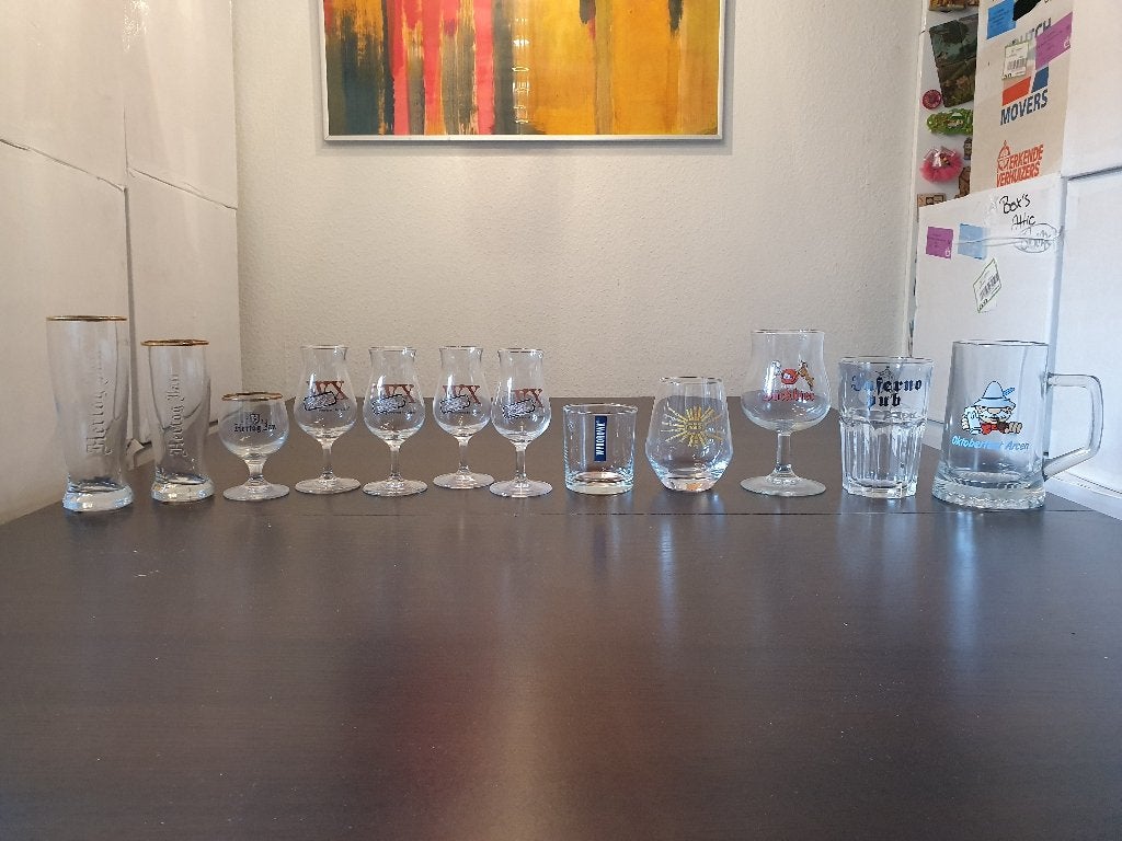 Glazen, Verzamelen, Glas en Borrelglaasjes, Ophalen, Zo goed als nieuw, Overige typen