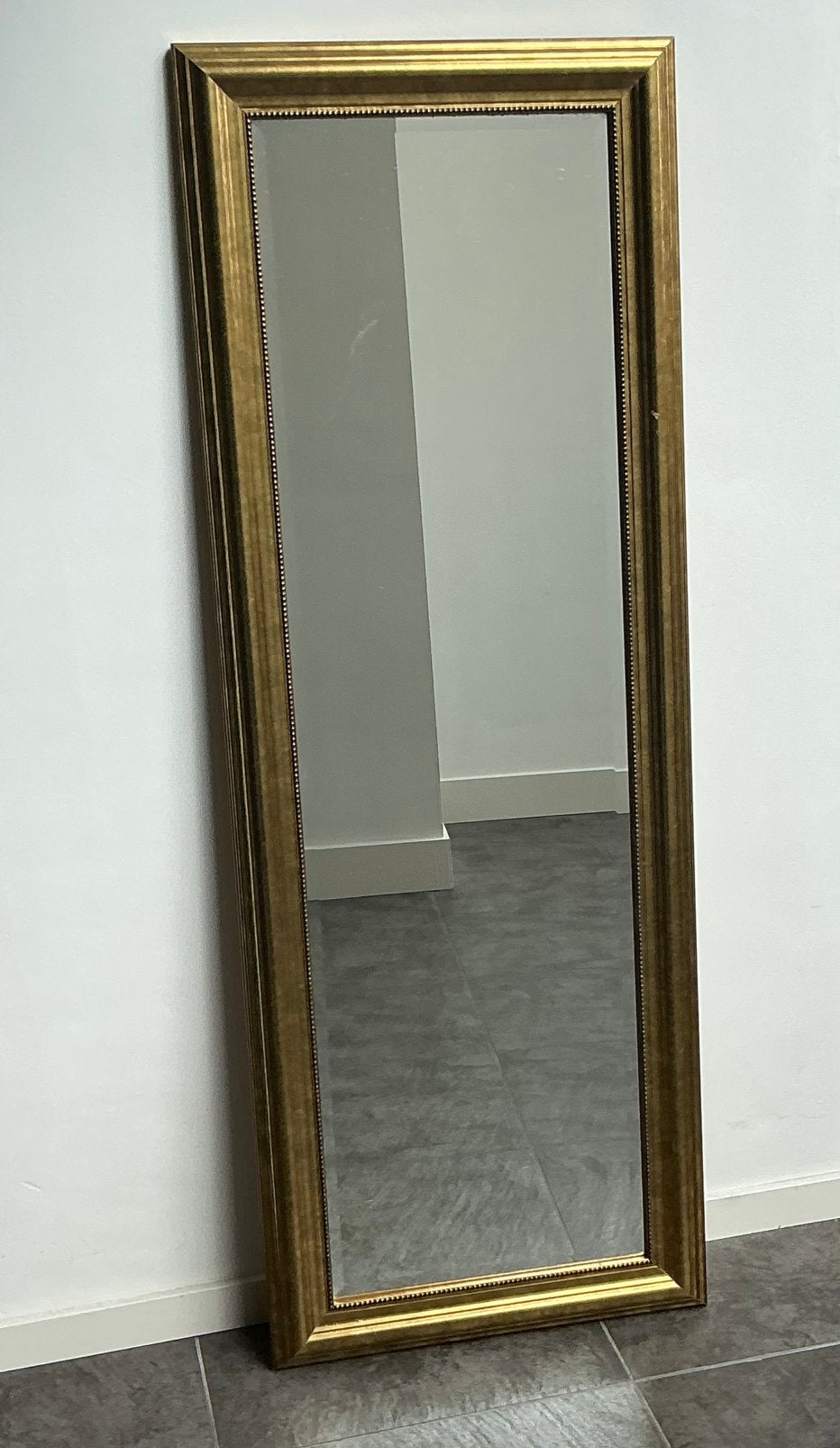 Levanger spiegel Ikea 50 x 140 cm goudkleurig, Ophalen, 100 tot 150 cm, Zo goed als nieuw, Rechthoekig