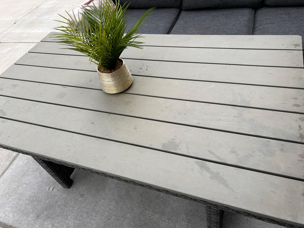 Mooie Garden Impressions loungeset met eettafel, ., Ophalen of Verzenden, Zo goed als nieuw, Wicker