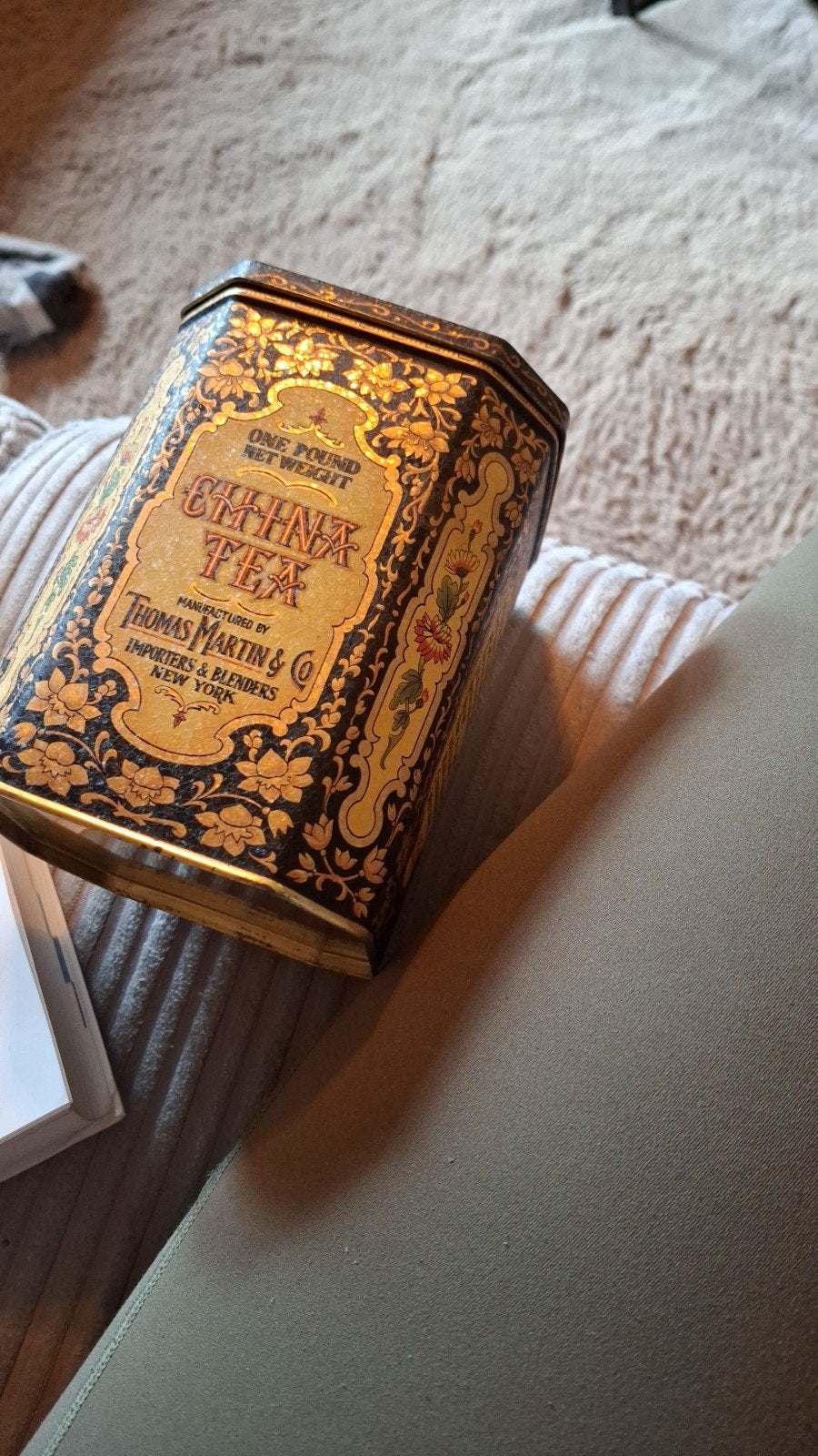 China tea blik, Verzamelen, Blikken, Ophalen, Gebruikt, Thee
