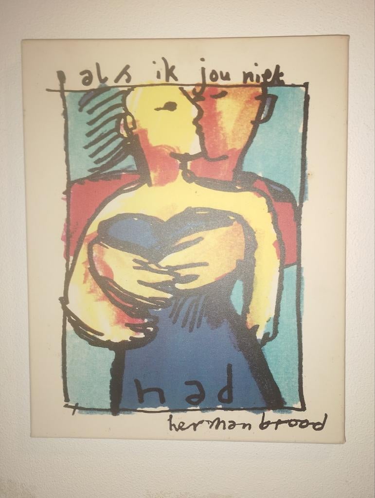 Herman Brood - Als ik jou niet had - Canvas Afm 50 x 40 cm, Ophalen