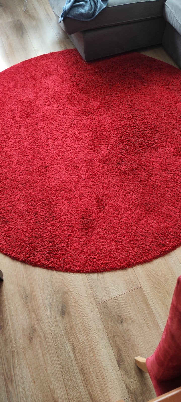 4 IKEA Tapijten: 2x Rond (200cm), 2 x rechthoekig, Ophalen, Gebruikt, Rood