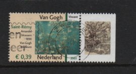 ‹(•¿•)› nl m0088 van gogh tab, Ophalen of Verzenden, Na 1940, Gestempeld