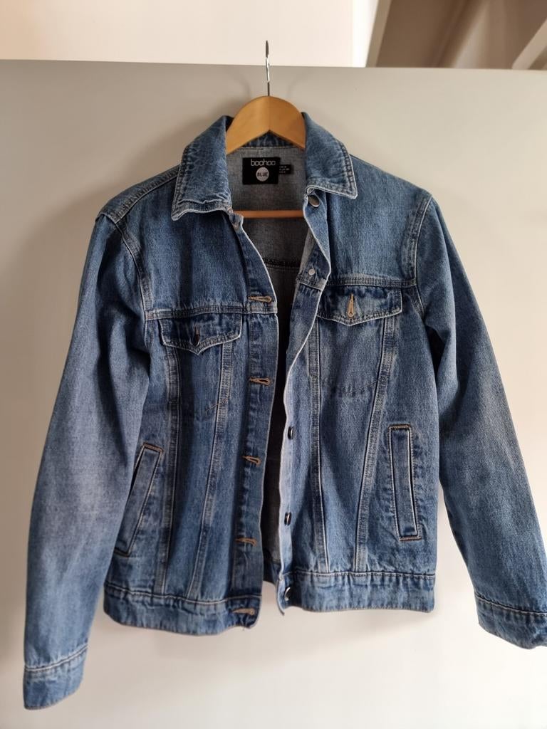 Boohoo Blue Denim Jasje Maat 36 (S), Boohoo Blue, Blauw, Ophalen of Verzenden, Zo goed als nieuw
