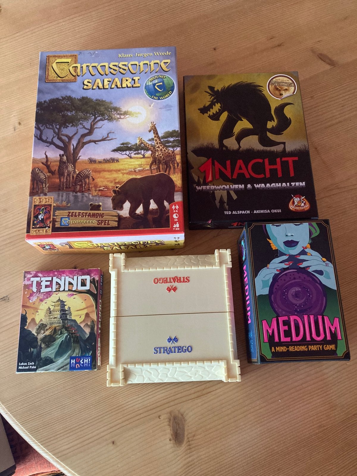 Gezelschapsspellen carcassonne tenno medium strateg 1nacht, Hobby en Vrije tijd, Gezelschapsspellen | Bordspellen, Ophalen of Verzenden