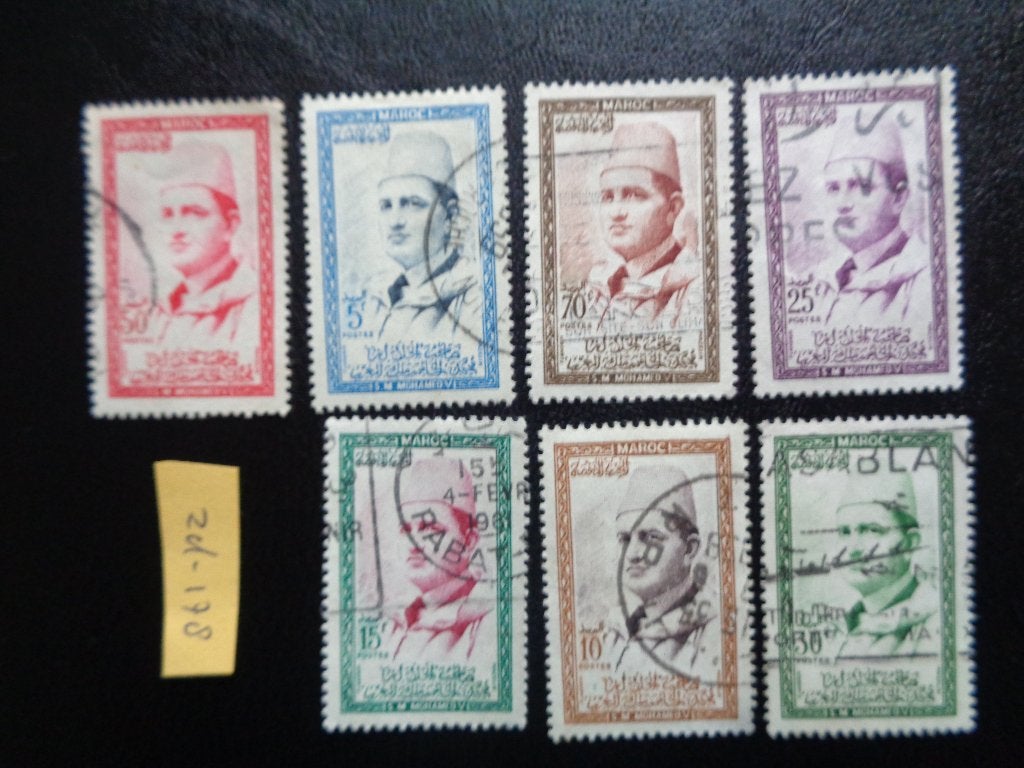 marokko - koning mohammed 1956 (zd-178), Ophalen of Verzenden, Marokko, Gestempeld
