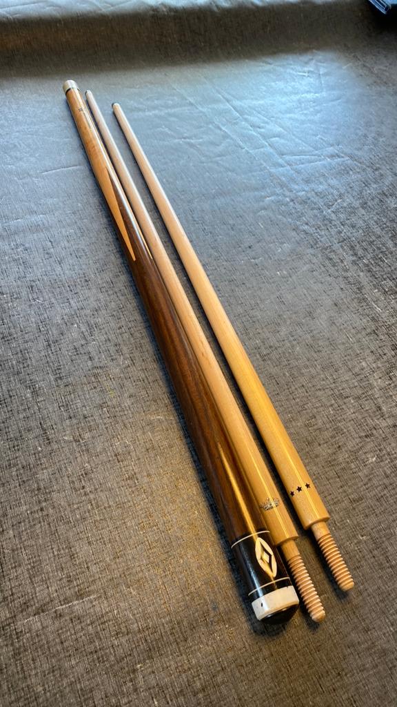 Biljartkeu Wilhelmina Professional met twee toppen, Ophalen of Verzenden, Zo goed als nieuw, Keu of Ballen