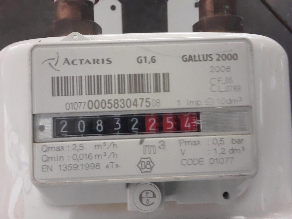 gasmeter, Ophalen of Verzenden, Gebruikt, Overige meters