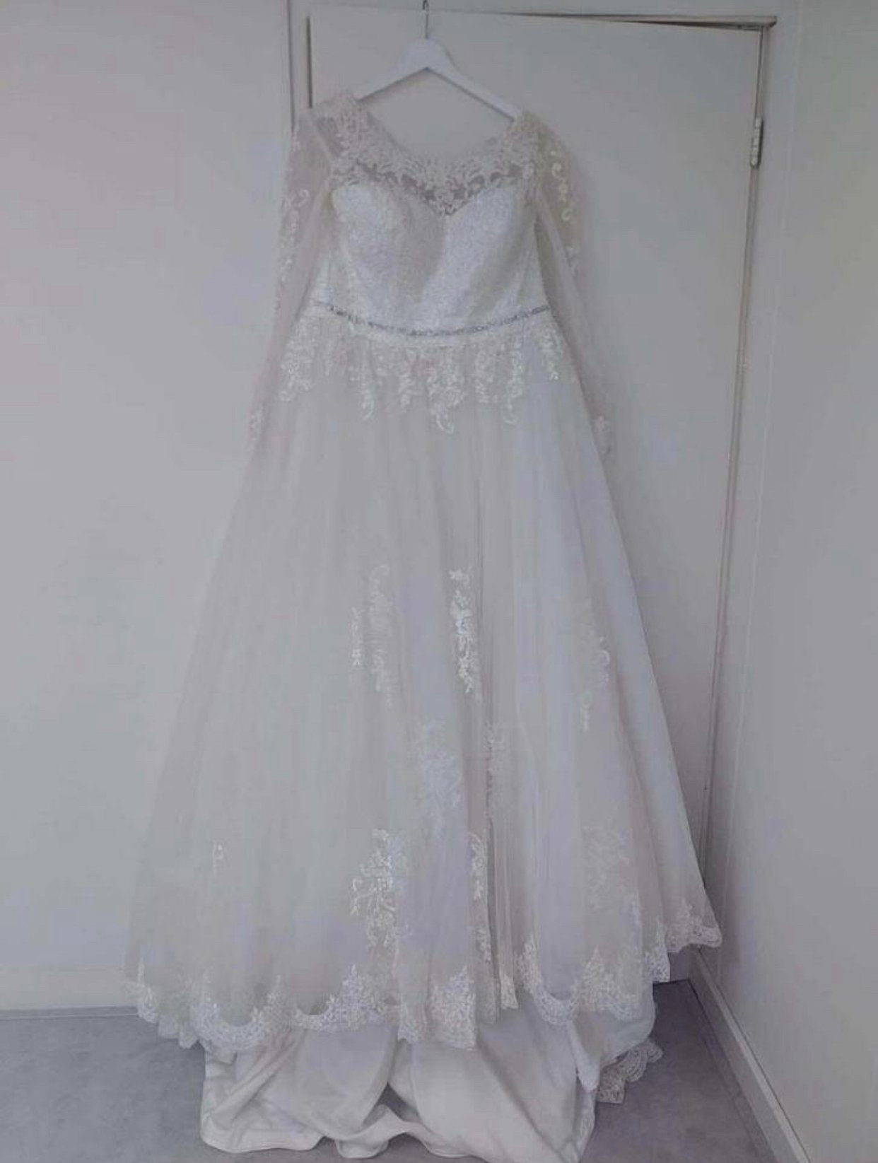 trouwjurk mermaid ballroom A line, Ophalen of Verzenden, Zo goed als nieuw, Wit, Trouwjurk