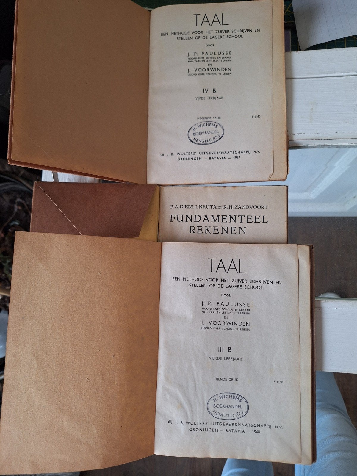 Oude schoolboeken: Taal en Fundamenteel Rekenen (jaren '40), Boeken, Ophalen of Verzenden, Alpha, Gelezen, Niet van toepassing