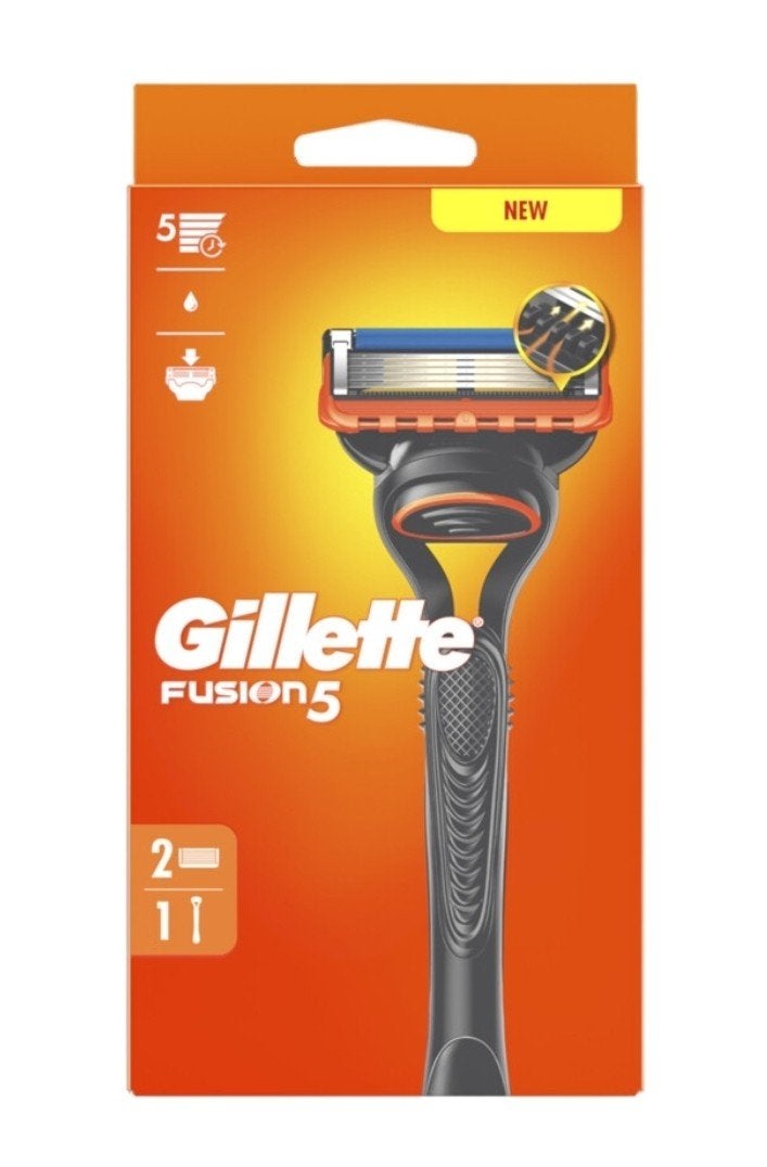 Gilette Fusion 1 houder 2 mesjes, Ophalen of Verzenden, Nieuw, Gehele gezicht