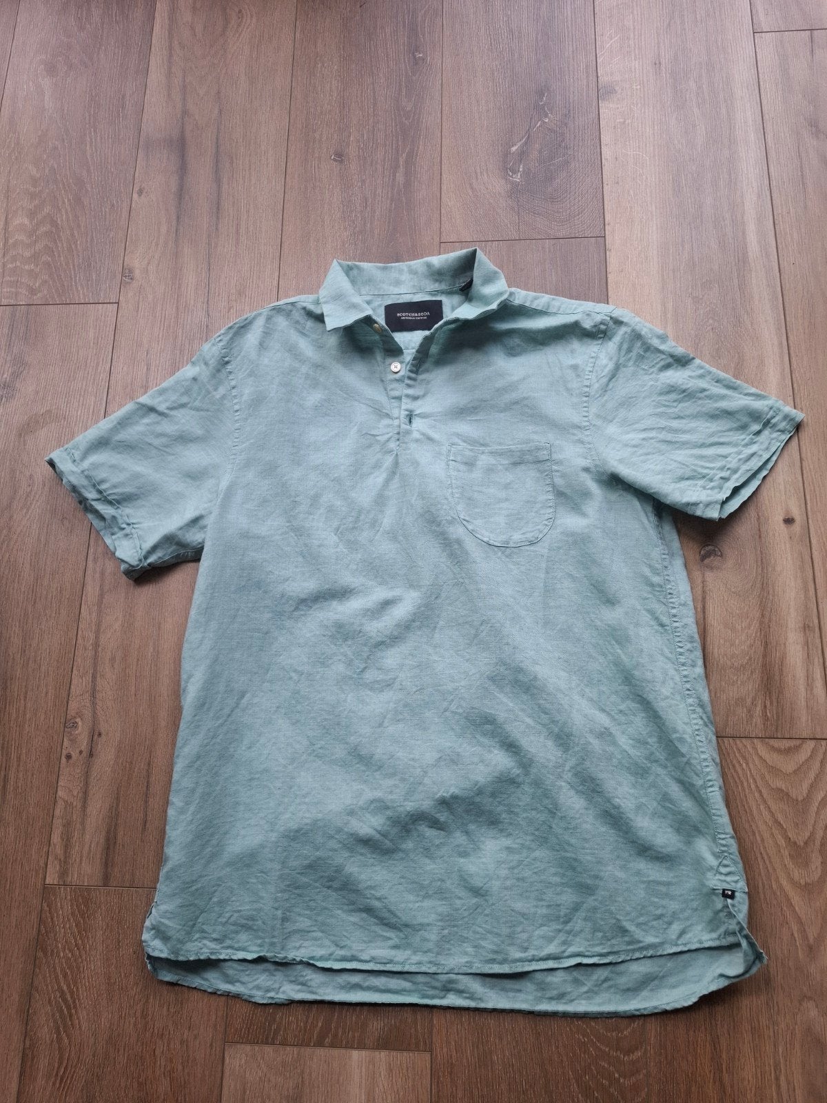 Scotch & Soda linnen overhemd - maat M, Zo goed als nieuw, Halswijdte 39/40 (M), Ophalen of Verzenden, Scotch & Soda