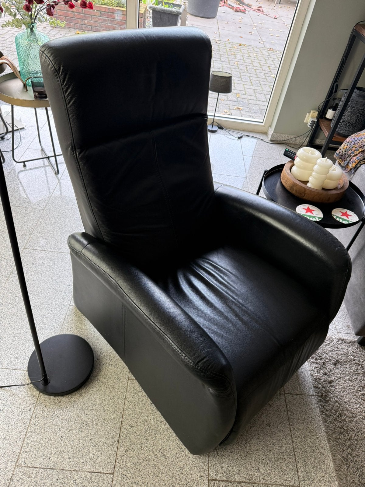 2 leren stoelen geen beschadiging, Ophalen, Minder dan 50 cm, Gebruikt, Minder dan 75 cm