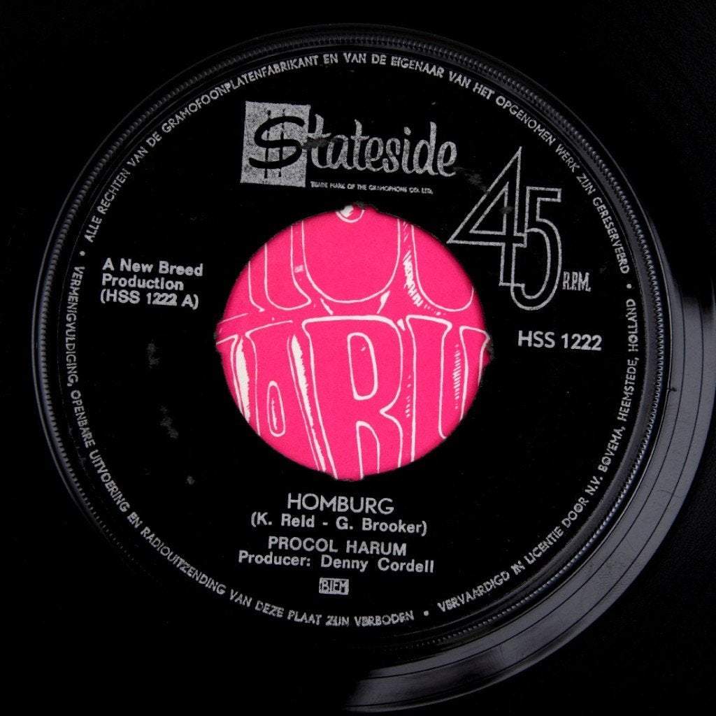 Procol Harum HOMBURG classic rock HIT 1967, Verzenden, 7 inch, Single, Zo goed als nieuw