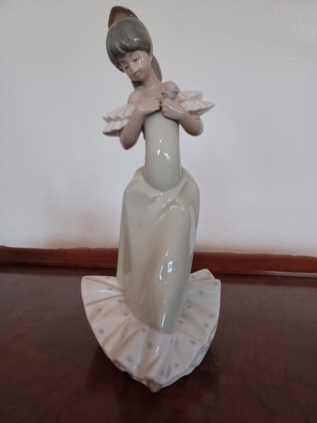 Nao by Lladro porseleinen beeld, flamenco meisje met roos, Ophalen of Verzenden