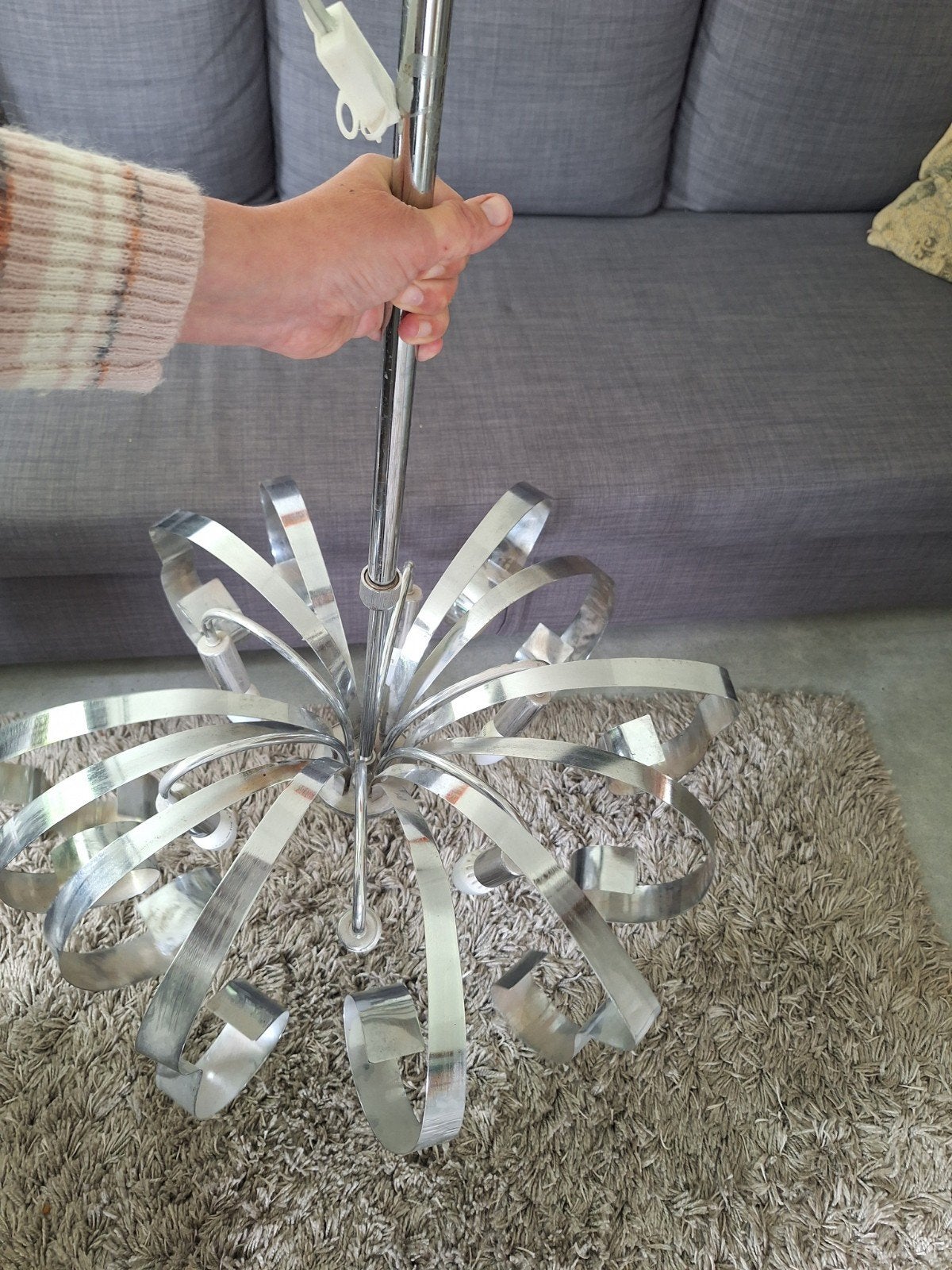 Mooie kroonluchter hanglamp, Ophalen, Gebruikt, Overige materialen