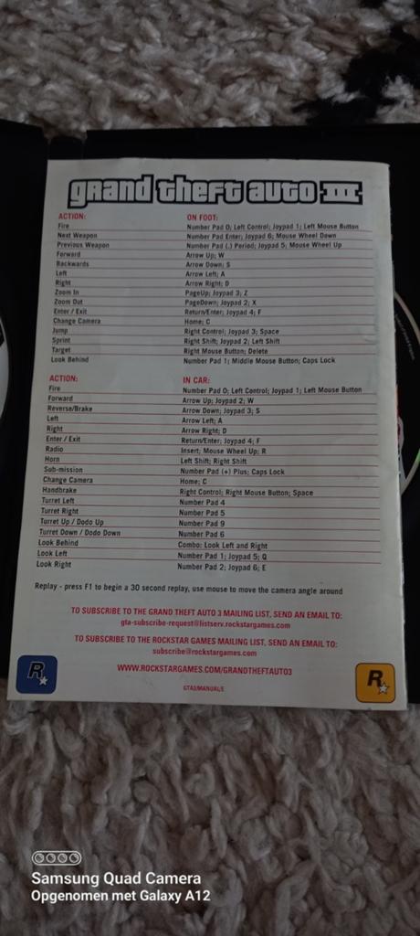 Grand Theft Auto III (GTA 3) PC CD-ROM met handleiding, Spelcomputers en Games, Avontuur en Actie, Gebruikt, Vanaf 18 jaar, 1 speler