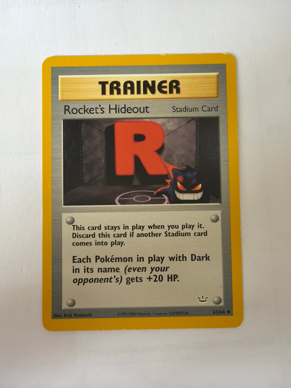 Pokémon Trainer Kaart: Rocket's Hideout (63/64), Ophalen of Verzenden, Gebruikt, Losse kaart