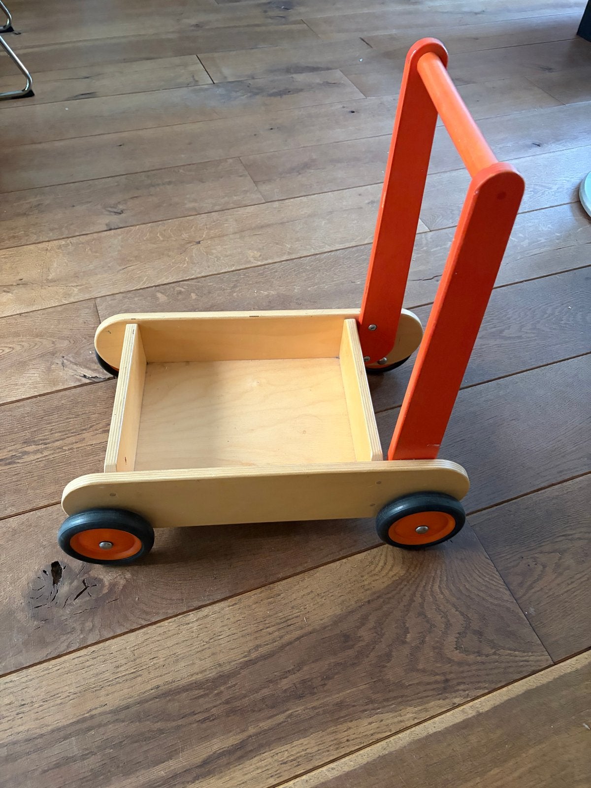Houten loopwagen Van Dijk Toys, Ophalen, Zo goed als nieuw, Duw- of Trekspeelgoed