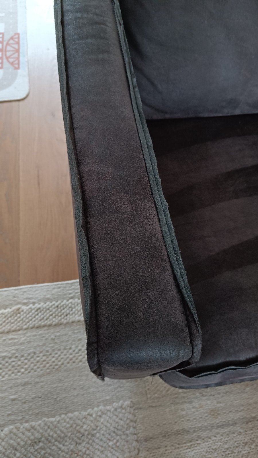 Be Pure Home Rodeo Loveseat Elephant Grijs/Zwart/Bruin, Ophalen, Gebruikt, Tweepersoons, 75 tot 100 cm
