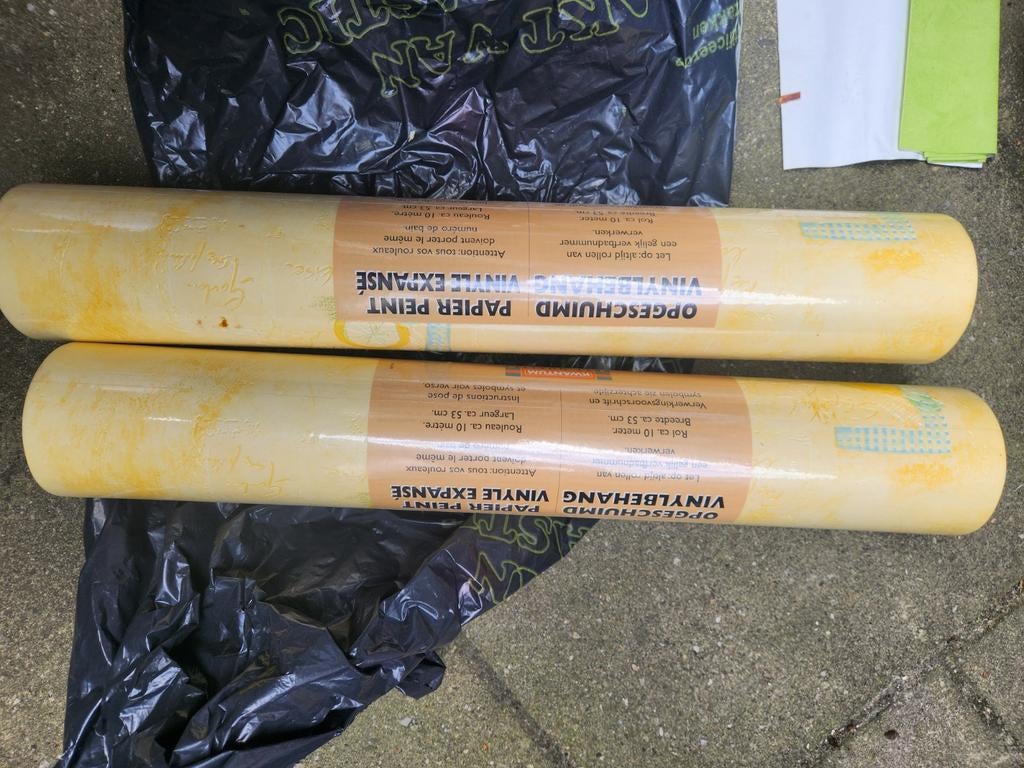 Twee rollen Kwantum vinylbehang met fruitprint, Ophalen