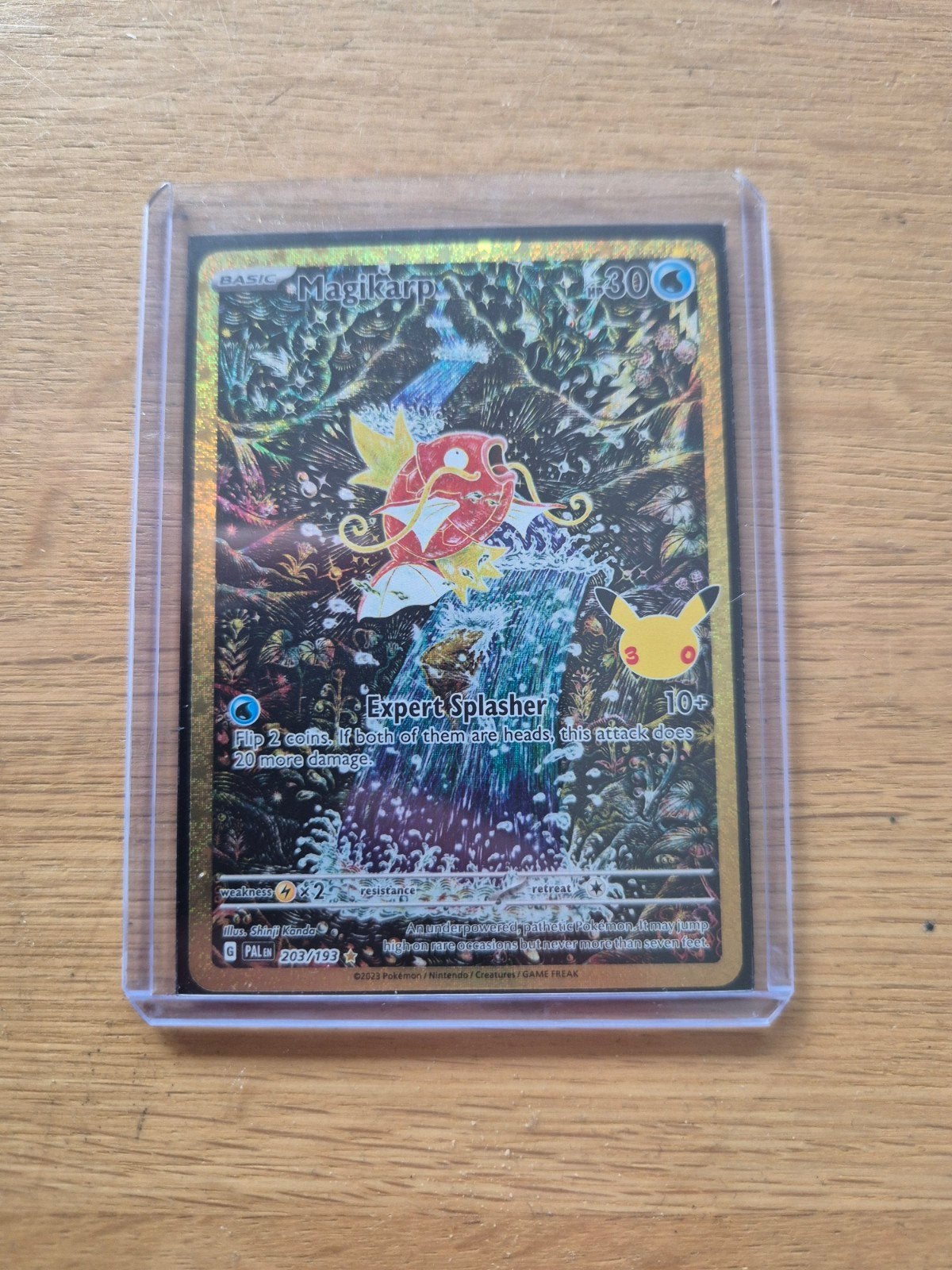 Magikarp 30th Celebration Pokémon Kaart, Ophalen of Verzenden, Zo goed als nieuw, Losse kaart, Foil