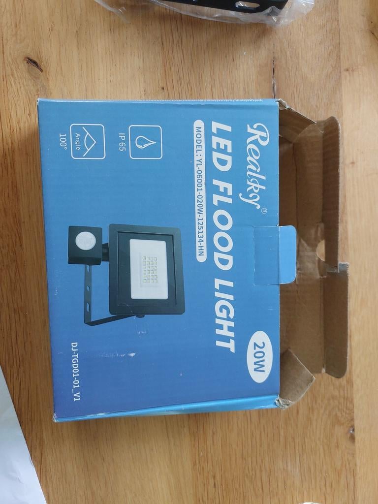 Realky LED Flood Light 20W met sensor, Ophalen of Verzenden