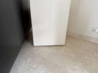 1 wandmeubel MDF beige gespoten., Ophalen, Met deur(en), 200 cm of meer, Nieuw