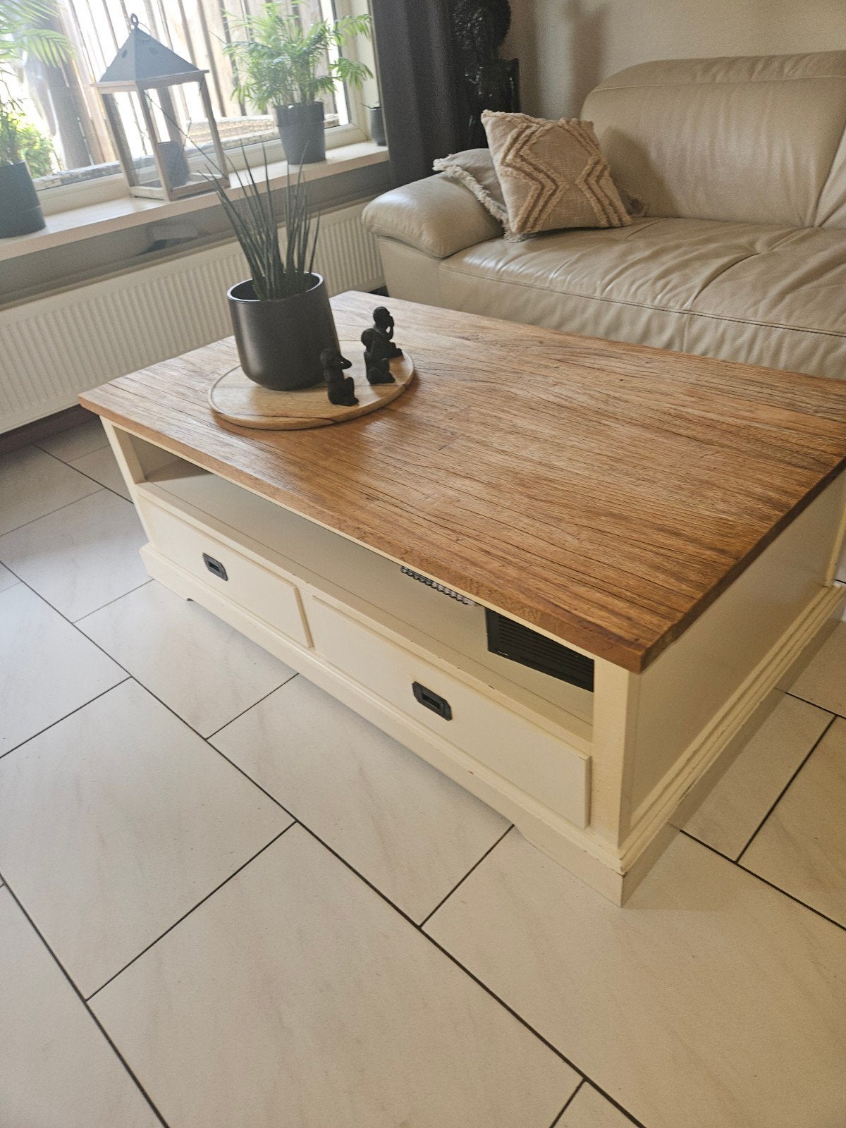 Salontafel met diepe laden, van twee kanten te openen, Ophalen, Gebruikt, 100 tot 150 cm, 50 tot 100 cm