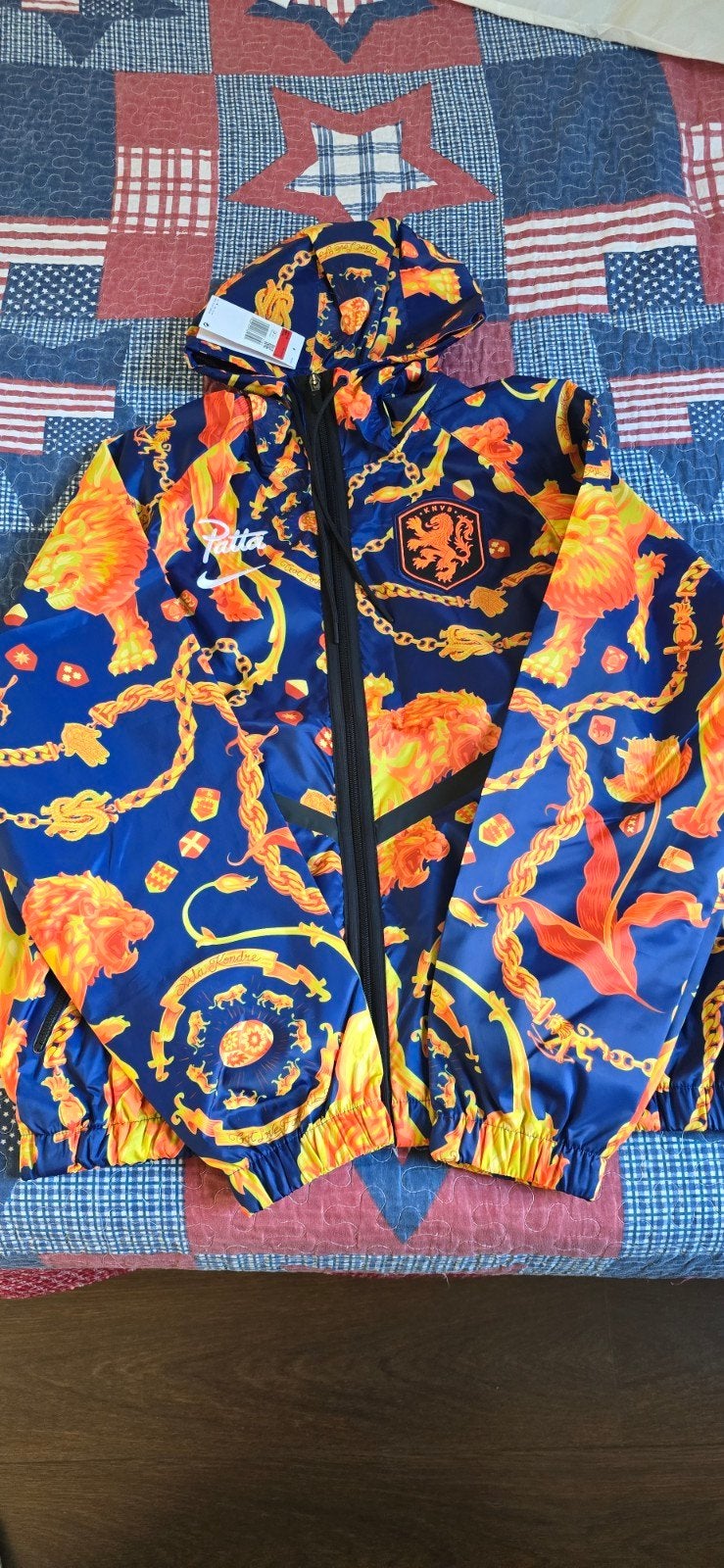 Nike x Patta x KNVB Anthem Jacket Maat L Nieuw, Maat 52/54 (L), Meerkleurig, Nike, Nieuw