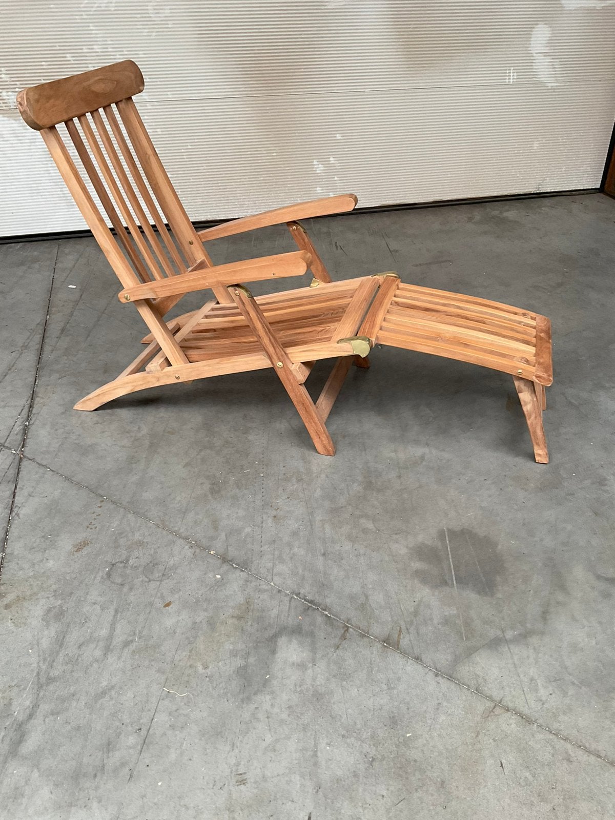Twee nieuwe massief teak houten deckchairs, Ophalen, Zo goed als nieuw, Teakhout