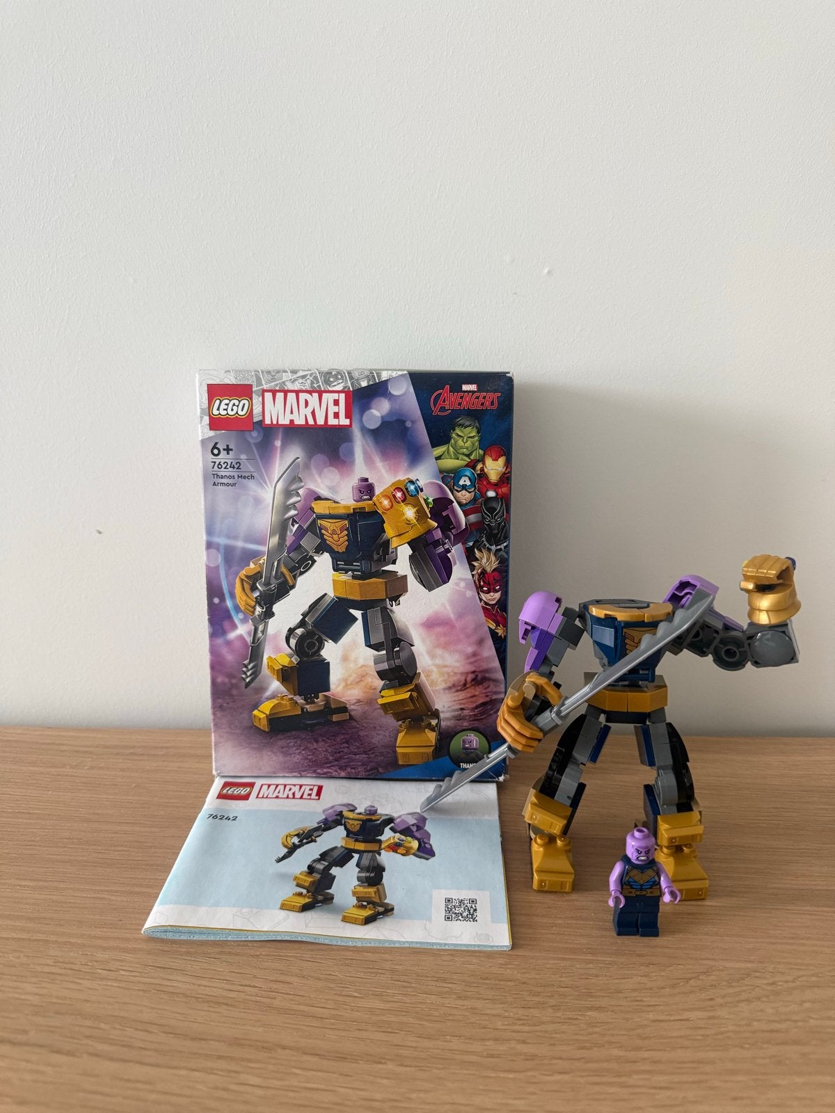 LEGO Marvel Thanos Mech 76242 - 100% compleet, Ophalen of Verzenden, Zo goed als nieuw
